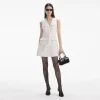 Outlet - Tinsel Boucle Buttoned Mini Dress - Cream Dresses | Mini Dresses