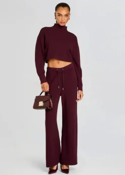 Discount - Camila Sweatpant - Merlot Pants