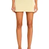 Sale - Cassie Knit Mini Skirt - Pastel Yellow Mini Skirts