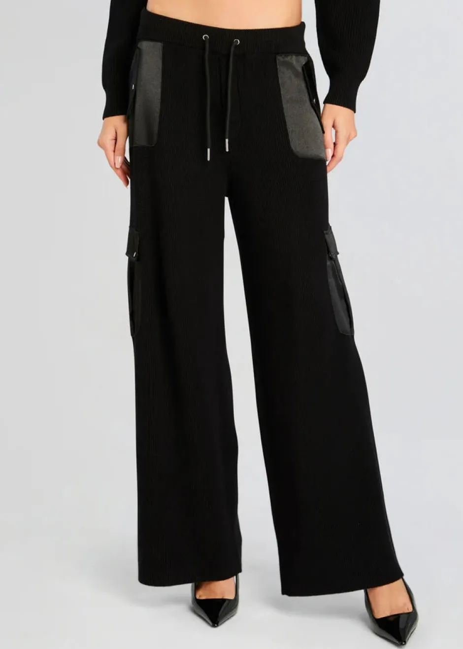 Discount - Daph Knit Cargo Pant - Black Pants