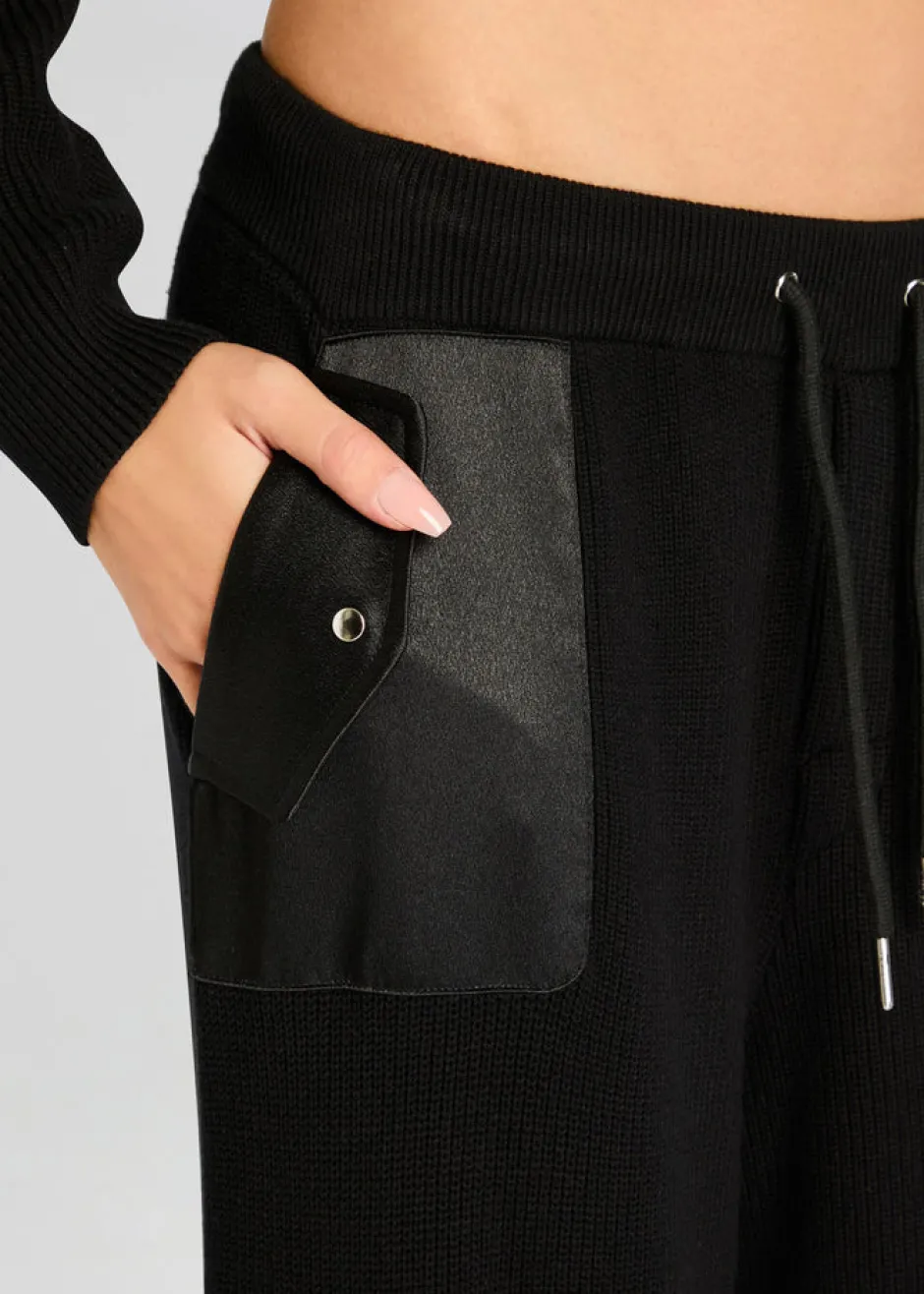 Discount - Daph Knit Cargo Pant - Black Pants