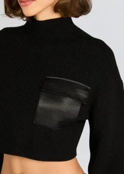Fashion - Donna Mid Cropped Sweater - Black Sweaters & Knits