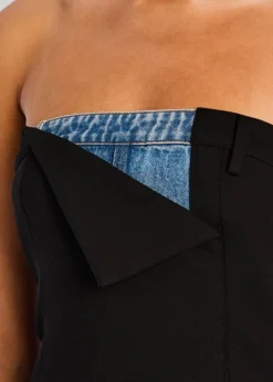 Sale - Josefine Dress - Black/Denim Mini Dresses | Dresses