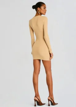 Online - Lauren Mini Dress - Beige Dresses | Mini Dresses