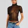 Best - Paula Short Sleeve Sweater - Black Sweaters & Knits