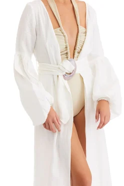 Discount - Jaclyn Robe Dress - Creme Dresses | Coverups