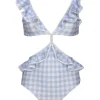 Online - Zoe One Piece - Light Blue Gingham One Piece