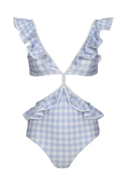 Online - Zoe One Piece - Light Blue Gingham One Piece