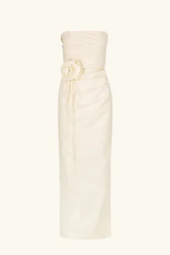 Sale - Lani Strapless Draped Maxi Dress - Rice Dresses | Long Dresses