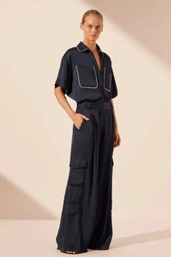 Best - Shae Slouchy Cargo Pant - Aegean Blue Pants