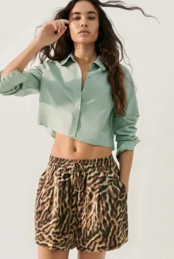 Online - Slouch Shorts - Leopard Animal Print | Shorts