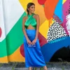 Hot - Minerva Dress - Blue/green Exclusive Dresses