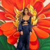 Online by Adriana Iglesias - Fedra Maxi Skirt - Navy Exclusive Long Skirts