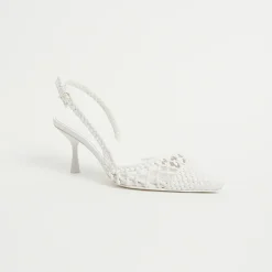 New - Dylan Woven Slingback - Ivory Shoes