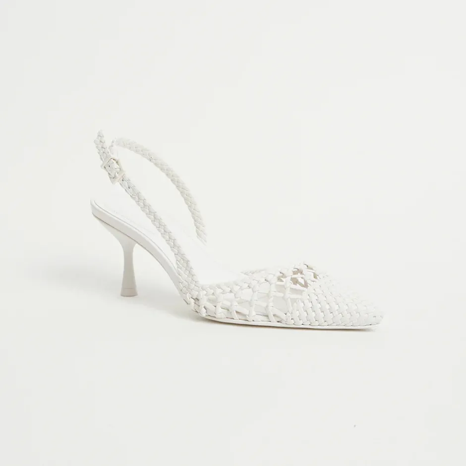 New - Dylan Woven Slingback - Ivory Shoes