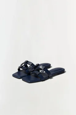 Discount - Monogram Slide - Midnight Blue Shoes