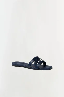 Discount - Monogram Slide - Midnight Blue Shoes