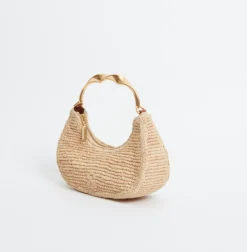 Online - Nixi Twisted Raffia Hobo - Natural Handbags