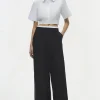 New - Olly Double Waistband Pant - Black Multi Pants