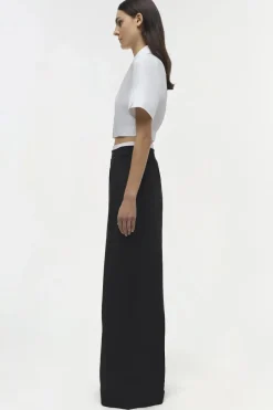 New - Olly Double Waistband Pant - Black Multi Pants