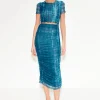 Sale - Mesh Dress - Ink gingham shibori combo Dresses | Midi