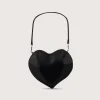 Outlet - Molded Heart Bag - Black Handbags