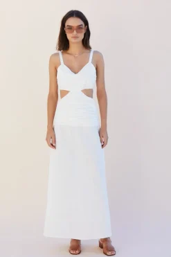 Discount - Aster Cutout Maxi Dress - White Dresses | Long Dresses