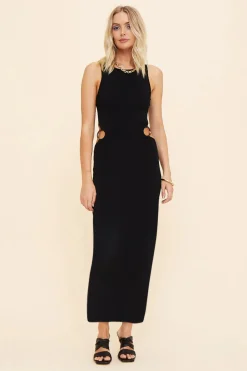 New - Narah Ring Side Midi Dress - Black Dresses | Midi