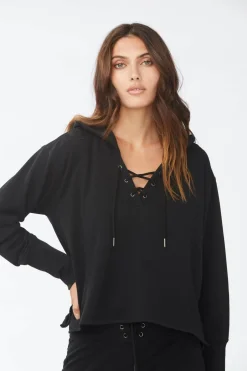 Clearance - Cadence Hoodie - Black Sweaters & Knits