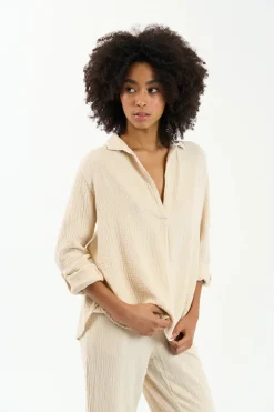 Discount - Emerson Blouse - Natural Blouses