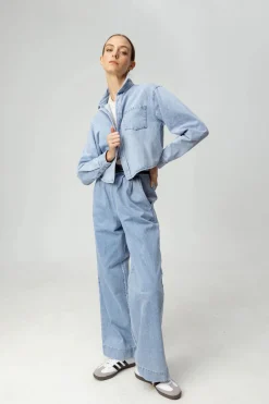 Hot - Gaia Shirt - Light Wash Denim Jackets | Jackets