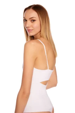 Online - Cut Out Back Solid Bodysuit In Multiple Colors Bodysuits