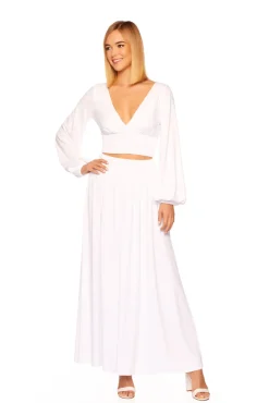 Sale - Smocked Maxi Skirt - Sugar Long Skirts