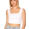 Best - Wide Strap Crop Top In Multiple Colors Crop Tops