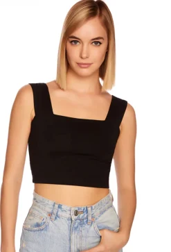 Best - Wide Strap Crop Top In Multiple Colors Crop Tops