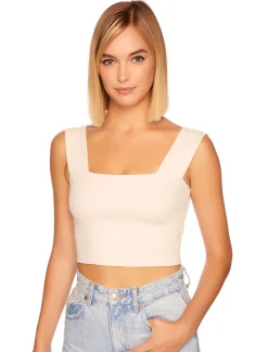 Best - Wide Strap Crop Top In Multiple Colors Crop Tops