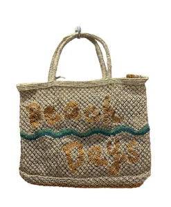 Fashion - Beach Days Small - Nat/Honey/word/wave Handbags