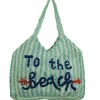 Discount - To The Beach - Aqua/Natural Handbags