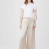 Hot - Auggie Side Slit Leg Pants - Champagne Pants