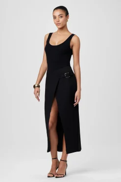 Hot - Casey Wrap Skirt - Jet Long Skirts