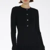 Discount - Gabrielle Pointelle Cardigan - Jet Sweaters & Knits