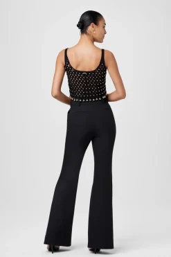 Hot - Gracie High Waist Side Button Pant - Jet Pants