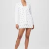Best - Kristina Grommet V-Neck Cardigan - Optic Sweaters & Knits