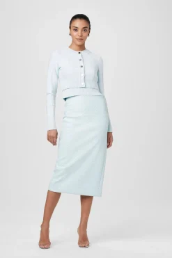 Fashion - Leilani Pencil Skirt - Ice Blue Long Skirts