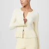 Hot - Priscilla Zip Front Cardigan - Butter/Optic Sweaters & Knits