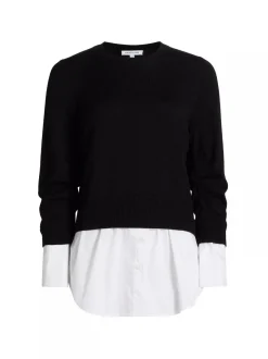 Fashion - Amirah Layered Sweater Top - Black Sweaters & Knits