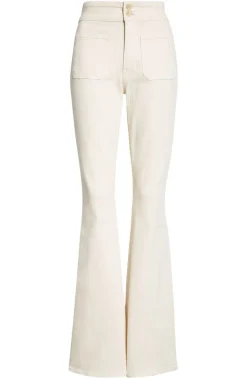 Discount - Beverly Patch Pocket Skinny Flare Jeans - Ecru Flare | High-Rise