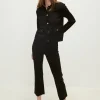 New - Bray Knit High-Rise Crop Pants - Black Pants