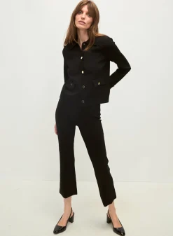 New - Bray Knit High-Rise Crop Pants - Black Pants