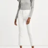New - Carly Kick Flare Jean Raw Hem - White Denim | All Denim